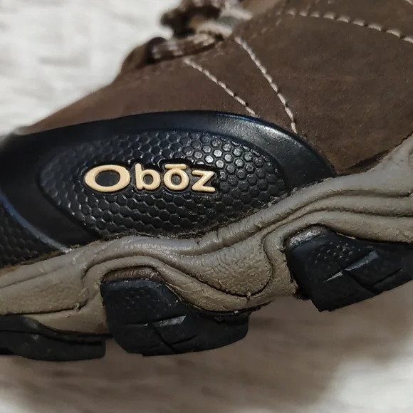 Obōz Womens Bridger Mid Hiking Boots Walnut Brown Leather B-Dry Waterproof 9.5 - Picture 6 of 11